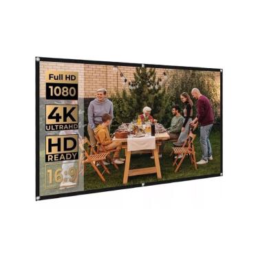 Imagem de Tela de projeção Telon HD de 120 polegadas 16:9 poliéster