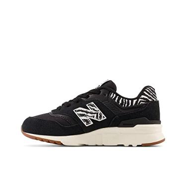 Imagem de New Balance Tênis infantil 997H V1 com cadarço, Preto/sal marinho/branco, 6 Wide Big Kid