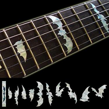 Imagem de Jockomo BAT Bat/Adesivo de incrustação de guitarra branca pérola