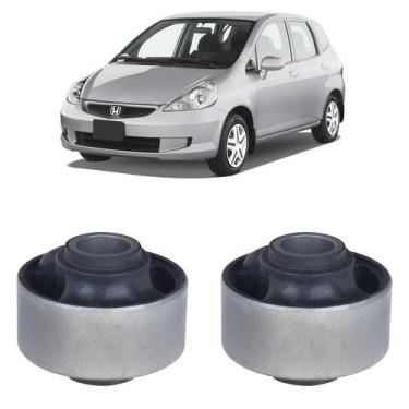 Imagem de Kit 2 Borracha Grande Bandeja Dianteira Honda Fit 2003-2005 - Auto Fle