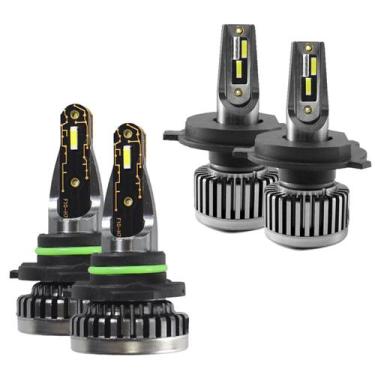 Imagem de Kit Ultra Led Nano HB20 2016/2019 30000Lm Completo H4 HB4 - R8, Branco