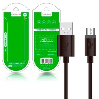 Imagem de Cabo Usb Micro Usb Para Celular Dados E Carga 1,8 Metros 25W - Oberon