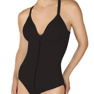 Imagem de Body Modelador Dilady 306501 Fecho em Zíper, Preto, 50
