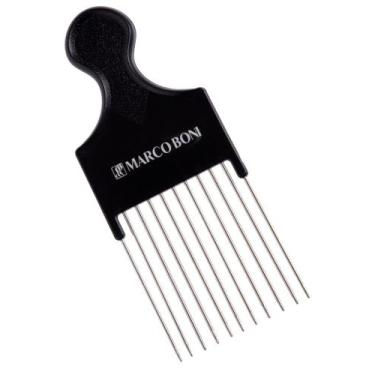 Imagem de Pente garfo para cabelos afro com dentes em metal marco boni
