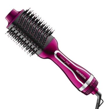 Imagem de Escova secadora alisadora mondial chrome pink Es04 360, Chrome Pink, 1