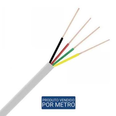 Imagem de Cordão Liso Chato 4 Vias Branco Fertronica, Branco