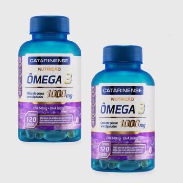 Imagem de Ômega 3 1000 Mg 120 Capsulas Catarinense Kit Com 2 Unidades - Catarine
