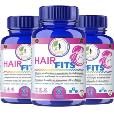 Imagem de KIT C/3 Un. Suplemento Hair Fits Cabelo Unha e Pele 60 Cápsulas - Fits Life