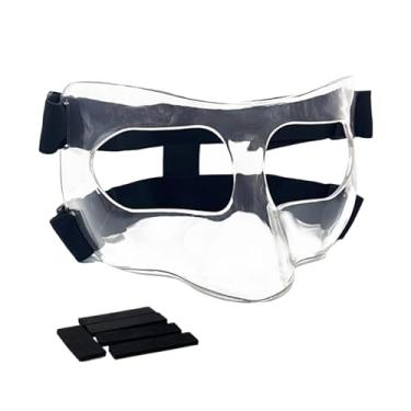 Imagem de Vaveren Protetor nasal para nariz quebrado, máscara de proteção facial com acolchoamento, ajustável, para adultos, adolescentes, basquete, futebol, boxe, Style a