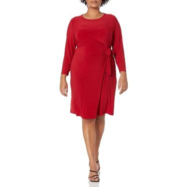 Imagem de Kasper Vestido feminino anis falso, Vermelho fogo, M