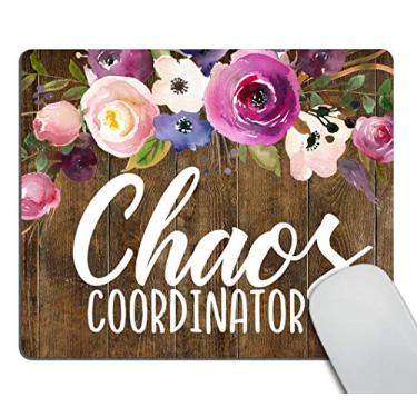 Imagem de Smooffly Acessórios de mesa de escritório - Coordenador de caos citações vintage aquarela floral tapete de rato, decoração para mulheres, presentes