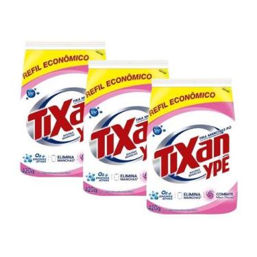 Imagem de 3 Ypê Tira Manchas em Pó Tixan Roupas Brancas Refil 420g