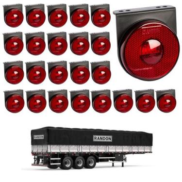 Imagem de 24 Lanterna Lateral Randon LED Rubi 85mm c/ Sup. - Conect. - DW Compon