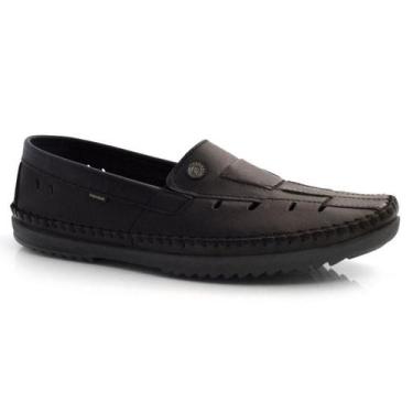 Imagem de Sapatilha Masculina de Couro Free Way LOGAN-2, Preto, 40
