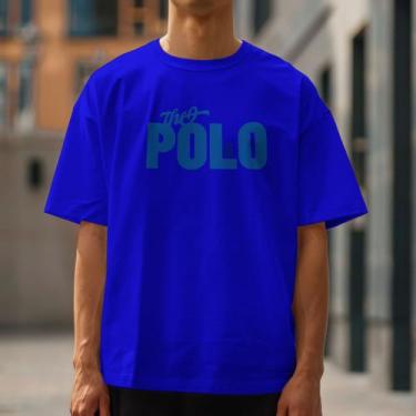 Imagem de Camiseta Masculina Polo Blu Estampada em Algodão do P ao G1, Azul roya