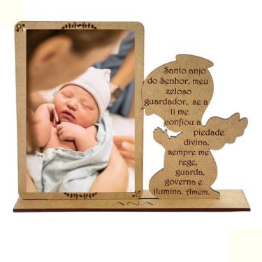 Imagem de Kit 50 Porta Retrato Saida De Maternidade Batizado Aniversario Lembrancinhas Mdf