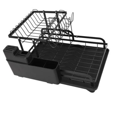 Imagem de Rack de Secagem de Pratos de Camada Dupla, Rack de Armazenamento Multiuso, Secador de Pratos Dobrável, Drenagem Ventilada, Ideal para Bancada Com Armazenamento de Utensílios,