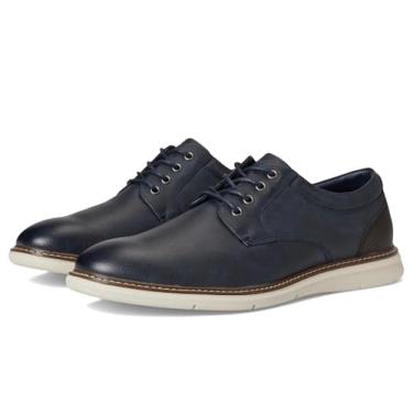 Imagem de Nunn Bush Sapato masculino Chase 2.0 casual bico liso Oxford com cadarço contemporâneo, Azul marino, 8 Wide