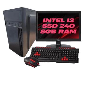 Imagem de Kit Computador Loja Pdv 7+ Monitor + Teclado Mouse - Equipe Sistemas