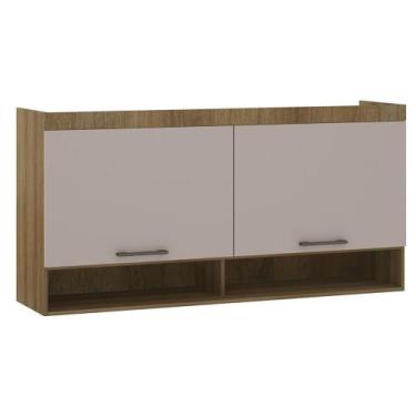 Imagem de Modulo Ponte Casal Eucamoveis 2 Portas Basculante, Avela/Cinammon