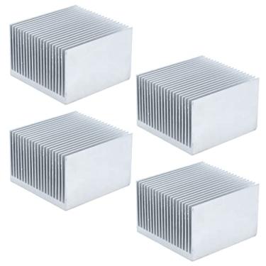 Imagem de 4pcs Alumínio de Alumínio do Dissipador de Calor Dissipador de Calor, Barbatanas de Resfriamento para Módulo de CPU Eletrônica, 60x60x39mm (Sem de apoio)