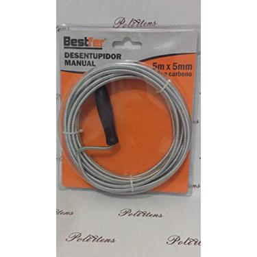 Imagem de Desentupidor Manual Aço Ralo Pia Tanque Tubulação Bestfer 5m