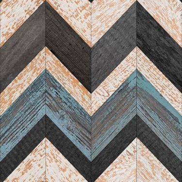Imagem de Papel De Parede Adesivo Ripas Madeira Chevron Zig Zag 3m