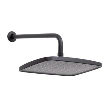 Imagem de Ducha chuveiro retangular de parede Amapari Pingoo.casa - Preto