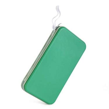 Imagem de BoPaBeBo Capa de DVD resistente, estojo de plástico rígido para CDs, suporte de CD durável para 72 CD/DVD/Blu-ray Discs Storage ou organizador de DVD (verde)