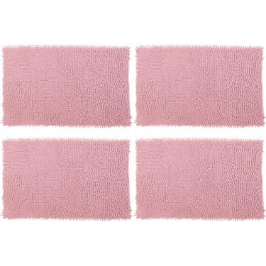 Imagem de Kit 04 Tapete Bolinha 38x58cm - Rozac, Rosa