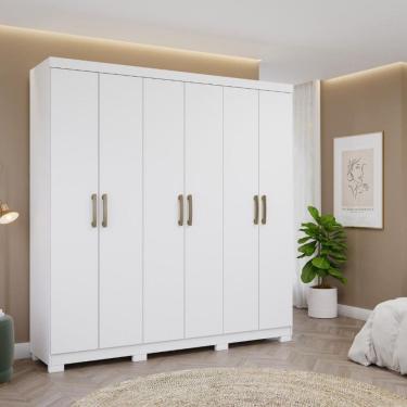 Imagem de Guarda Roupa Casal com Pés 6 Portas 100MDF Clara Panan