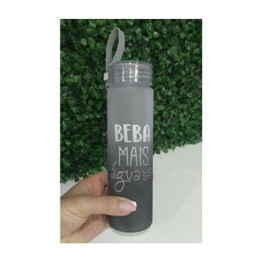 Imagem de Garrafa de Água Cores Degradê Frases Motivacionais 480ml Alça Resisten