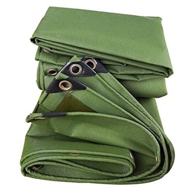 Imagem de Lona resistente impermeável lona verde folha de cobertura com ilhós, protetor solar de 0,75 mm de espessura 600g/m² tenda de dossel à prova de chuva (tamanho: 1x2m)