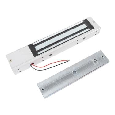 Imagem de Trava magnética elétrica, trava eletromagnética com força de retenção de 600LBS e 280Kg para controle de acesso, travas eletromagnéticas para portas de metal, madeira e vidro
