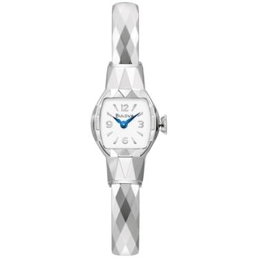 Imagem de Bulova Relógio feminino edição limitada American Girl 2 ponteiros prata aço inoxidável pulseira de quartzo estilo: 96L333, Prata