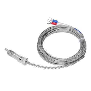 Imagem de K Tipo Termopar Mola de Compressão Medidor de Temperatura Sensor Sonda 0-400 ℃ M12 5 Metros para Uso Industrial
