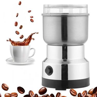 Imagem de Mini Moedor de Café Elétrico Bivolt Aço Inoxidável Ideal para Grãos 11