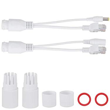 Imagem de Adaptador de PoE passivo Poço Injetor Injetor Injetor de 12V de 12V sobre o conversor Ethernet para câmeras de segurança IP Pontos de acesso sem fio Black White Opcional (Branco)