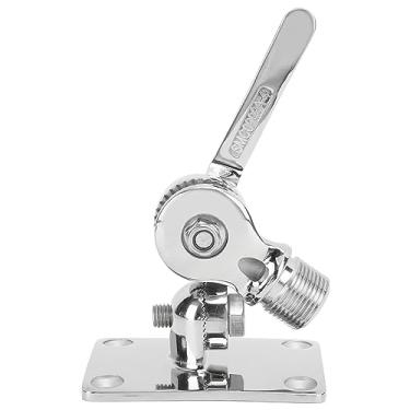 Imagem de Suporte base de antena VHF de aço inoxidável de grau marítimo 93 x 64 mm para uso marítimo de iate de barco