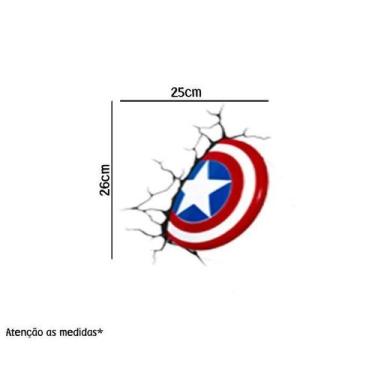 Imagem de Adesivo Para Vaso Sanitário Escudo Capitão America - Lojinha Da Luc