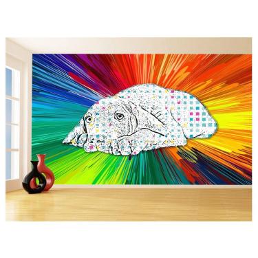 Imagem de Papel De Parede 3D Animais Pop Art Cachorro Pet 3,5M Pxa228