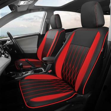 Imagem de FEINEPRO Capas de assento para Toyota Corolla Sedan L LE XLE, LE Eco 2014 2015 2016 2017 2018 2019, capas de assento de carro de luxo de ajuste personalizado conjunto completo à prova d'água - preto