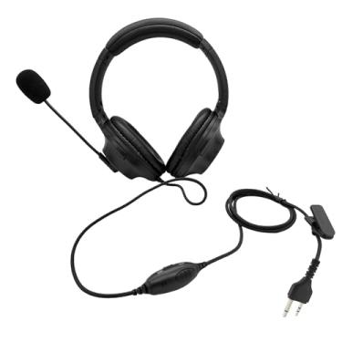 Imagem de Fone de ouvido de segurança transparente com fone de ouvido envolvente PTT/VOX compatível com rádios bidirecionais Midland GXT1000VP4 LXT500VP3 GXT1050VP4 LXT600VP3 GXT1000XB (vermelho)