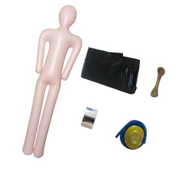 Imagem de Esquirla Manequim inflável de corpo inteiro, boneco inflável para exibição de fantasias de Halloween em PVC para decoração de Halloween, com Acessórios