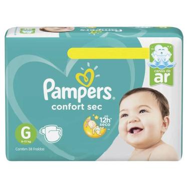 Imagem de Fralda Descartável Pampers Confort Mega G Com 38 Unidades