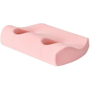 Imagem de Travesseiro Com Orifício Para Dormir - Travesseiros Perfurantes Para Dorminhocos Laterais Travesseiro De Espuma Viscoelástica Para Dor De Ouvido Para Dormir Com Tampões De Ou, Pink