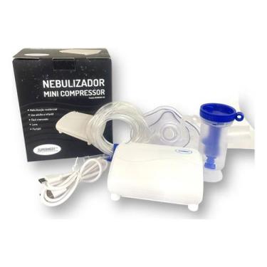 Imagem de Inalador Nebulizador Compressor Adulto Pediátrico Bivolt SM - Supermed