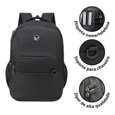 Imagem de Mochila Notebook Senha Cadeado Unissex Escolar Faculdade Usb - Yepp