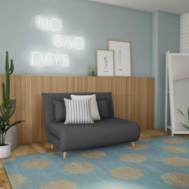 Imagem de Sofá-Cama 2 Lugares Casal Rieti Cinza Escuro