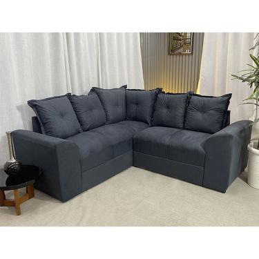 Imagem de Sofá Canto Cinza 606 Belo